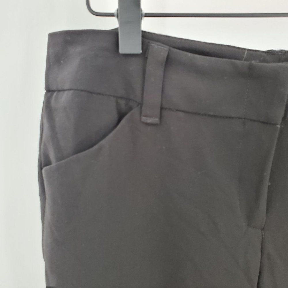 New York & Company Crop Pants Womens Size 4 Stretch Straight Mid Rise Black - Picture 2 of 9